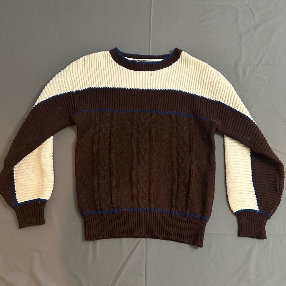 Vintage 20 ANS Sweater Mens‎ Medium Multicolor Abstract Chunky Knit 90s